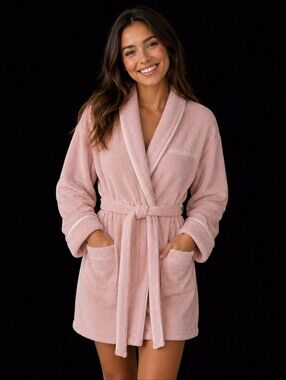 Kate Spade Pink Plush Robe Women's L/XL
